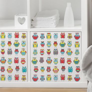 Papier adhésif pour meuble - Kids Pattern With Various Owls