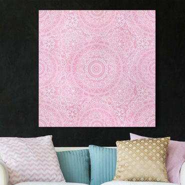 Impression sur toile - Pattern Mandala Light Pink