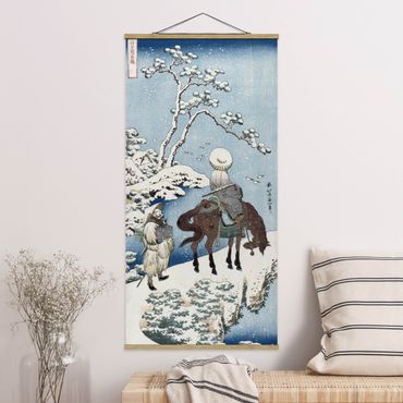 Tableau en tissu avec porte-affiche - Katsushika Hokusai - The Chinese Poet Su Dongpo