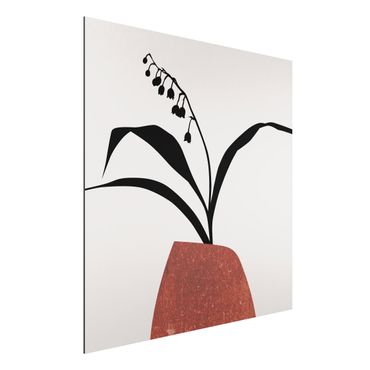 Tableau en alu Dibond fleurs - Graphical Plant World - Lily Of The Valley