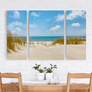 Impression sur toile 3 parties - Beach On The North Sea