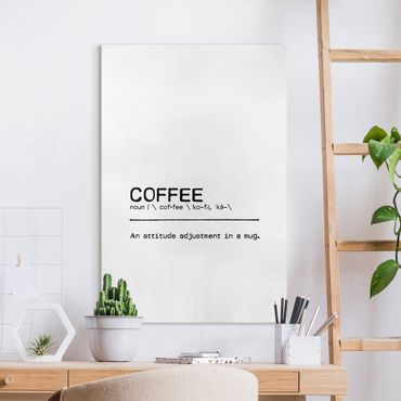 Tableau sur toile - Definition Coffee Attitude