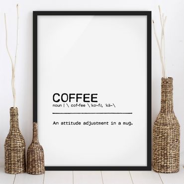 Framed poster - Definition Coffee Attitude