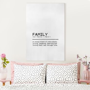 Tableau sur toile - Definition Family Unique