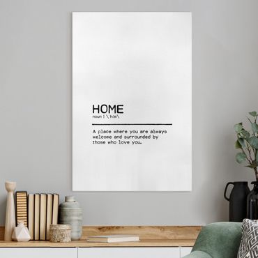 Tableau sur toile - Definition Home Welcome