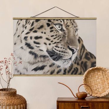Tableau en tissu avec porte-affiche - The Leopard