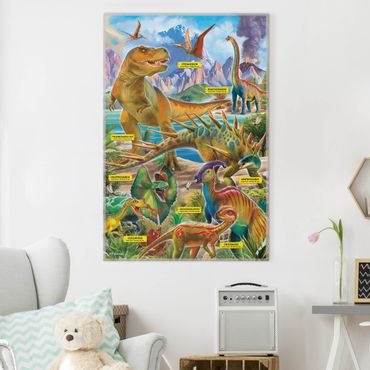 Tableau sur toile - The Dinosaurs Species