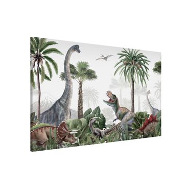 Tableau magnétique - Dinosaures géants dans la jungle