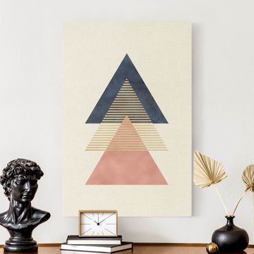 Tableau sur toile naturel - Three Triangles - Format portrait 2:3