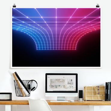 Poster reproduction - Three-Dimensional Neon Light