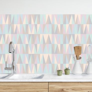 Revêtement cuisine - Triangles In Pastel Colours II