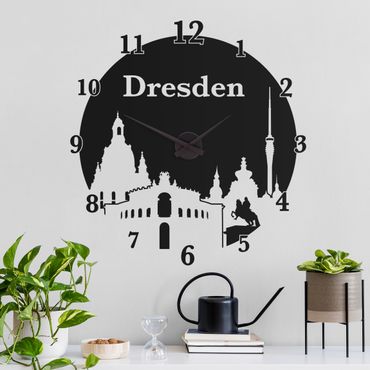 Sticker mural horloge - Dresden clock