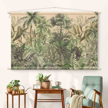 Tenture murale - Jungle Plants In Green