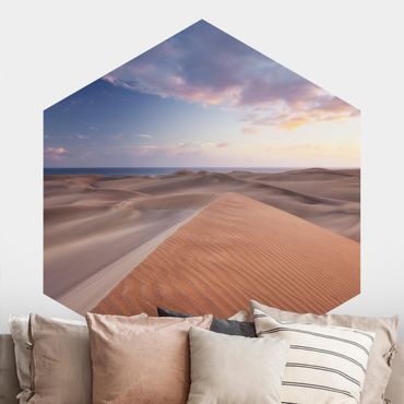 Papier peint hexagonal autocollant avec dessins - View Of Dunes