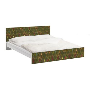 Papier adhésif pour meuble IKEA - Malm lit 180x200cm - Peacock-Eyes