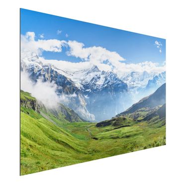 Tableau sur aluminium - Swiss Alpine Panorama