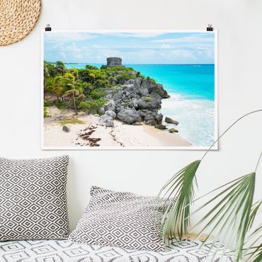 Poster - Caribbean Coast Tulum Ruins