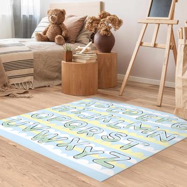 Vinyl Floor Mat - I Am Learning The Alphabet From A To Z - Square Format 1:1