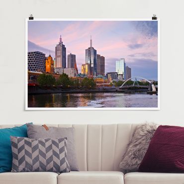 Poster - Melbourne at sunset