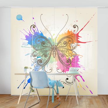 Set de panneaux coulissants - Watercolour Butterfly