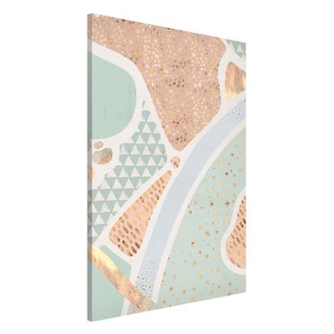 Tableau magnétique - Abstract Seascape Pastel Pattern