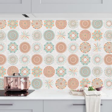 Revêtement mural cuisine - Hand Paintes Mandala Pattern