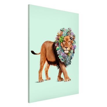 Tableau magnétique - Lion With Succulents
