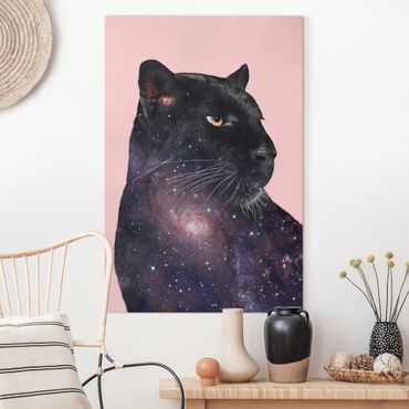 Tableau sur toile - Panther With Galaxy