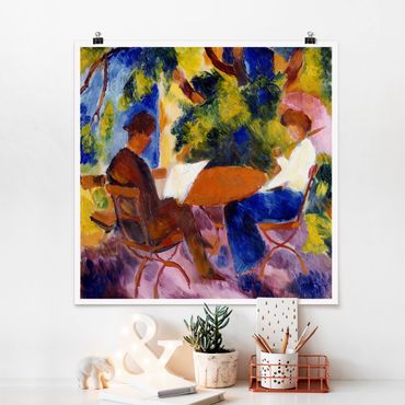 Poster - August Macke - Couple At The Garden Table