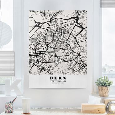 Impression sur toile - Bern City Map - Classical