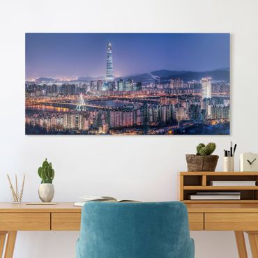 Impression sur toile - Lotte World Tower At Night