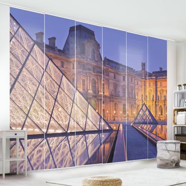 Set de panneaux coulissants - Louvre Paris At Night