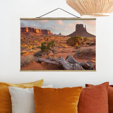 Tableau en tissu avec porte-affiche - Monument Valley Navajo Tribal Park Arizona
