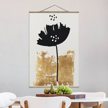 Tableau en tissu avec porte-affiche - Golden Poppy Flower