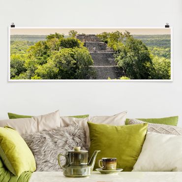 Poster panoramique nature & paysage - Pyramid of Calakmul