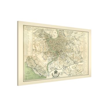 Tableau magnétique - Vintage Map Rome Antique