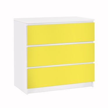 Papier adhésif pour meuble IKEA - Malm commode 3x tiroirs - Colour Lemon Yellow