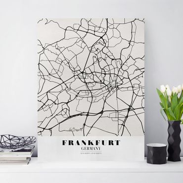 Impression sur toile - Frankfurt City City Map - Classical
