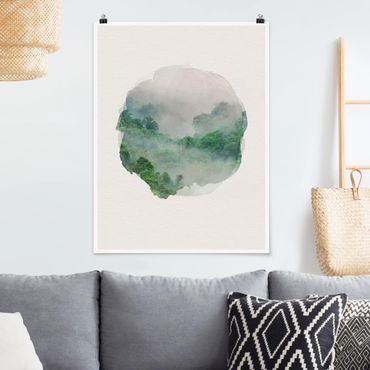 Poster - WaterColours - Jungle In The Mist