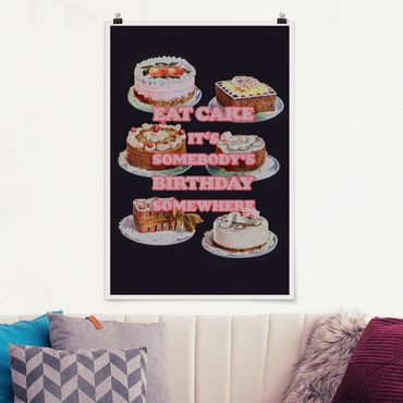Poster reproduction - Eat Cake It's Birthday - 2:3