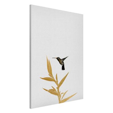 Tableau magnétique - Hummingbird And Tropical Golden Blossom II