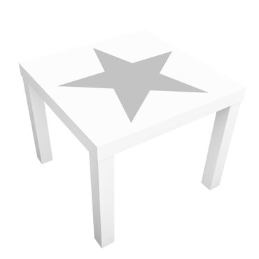 Papier adhésif pour meuble IKEA - Lack table d'appoint - Large Grey Stars On White