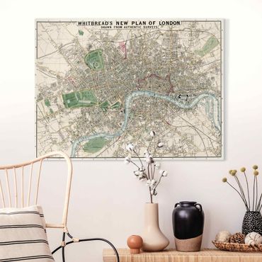Impression sur toile - Vintage Map London