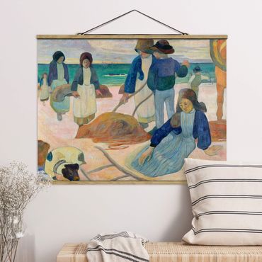 Tableau en tissu avec porte-affiche - Paul Gauguin - The Kelp Gatherers (Ii)