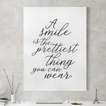 Impression sur toile - A Smile Is The Prettiest Thing