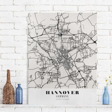Impression sur toile - Hannover City Map - Classic
