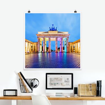 Poster - Illuminated Brandenburg Gate