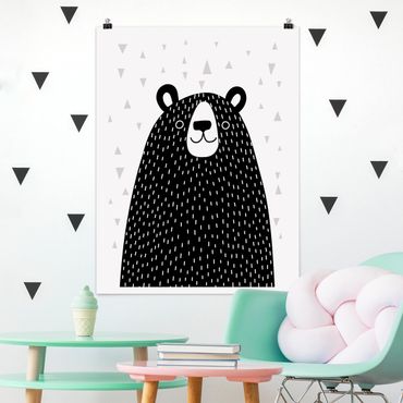 Poster chambre enfant - Zoo With Patterns - Bear