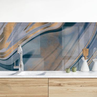 Revêtement mural cuisine - Gemstone Saphire And Copper