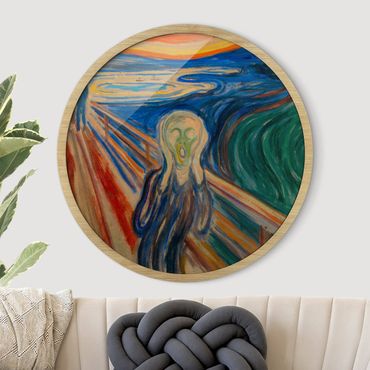 Tableau rond encadré - Edvard Munch - The Scream